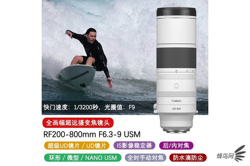 今年会官方网站亲民的长变焦镜头 佳能RF200-800mm售13699元(图3)